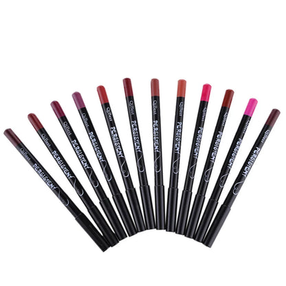 12-PIECE PROFESSIONAL MATTE LIP LINER PENCIL SET