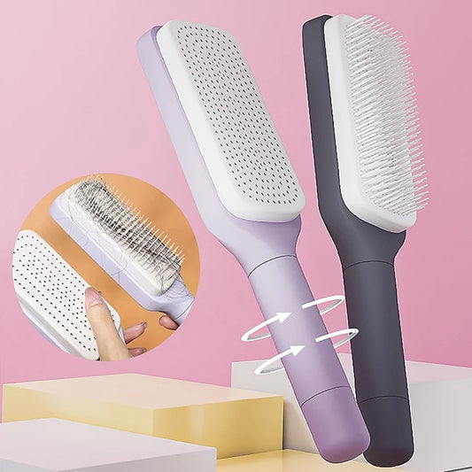 SHOBURAC SELF CLEANING HAIRBRUSH